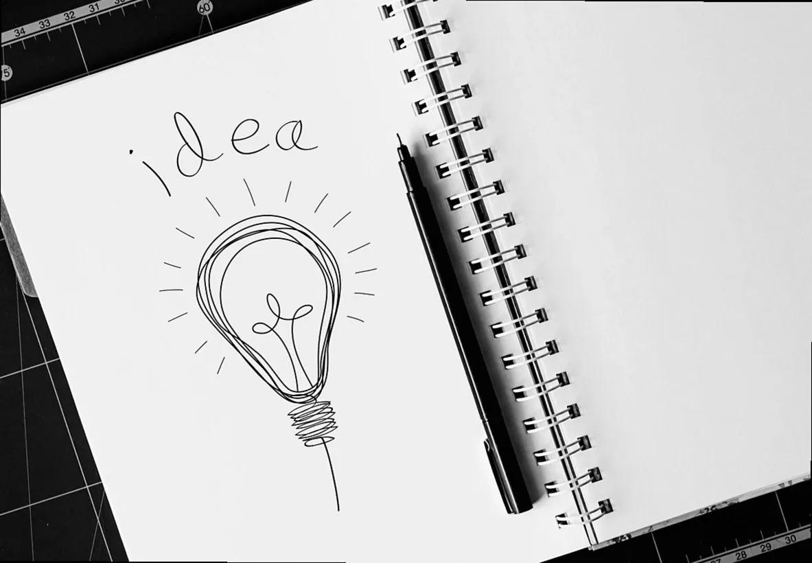 idea, concept, light bulb, sketch, business, light, bulb, doodle, drawing, pen, notepad, thinking, innovation, creative,